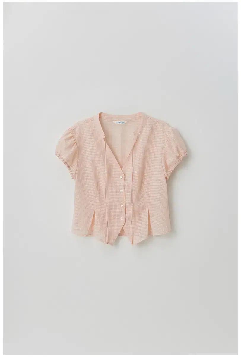 (새상품) 타낫 berrycheck blouse (peach)