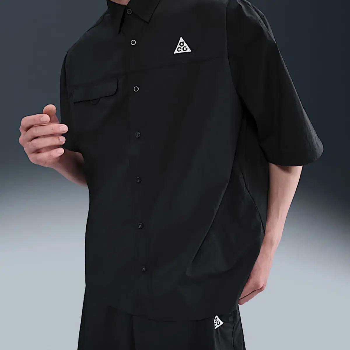 NIKE 나이키 ACG 오브 위버 UV 리펠 숏슬리브 셔츠 블랙 / L