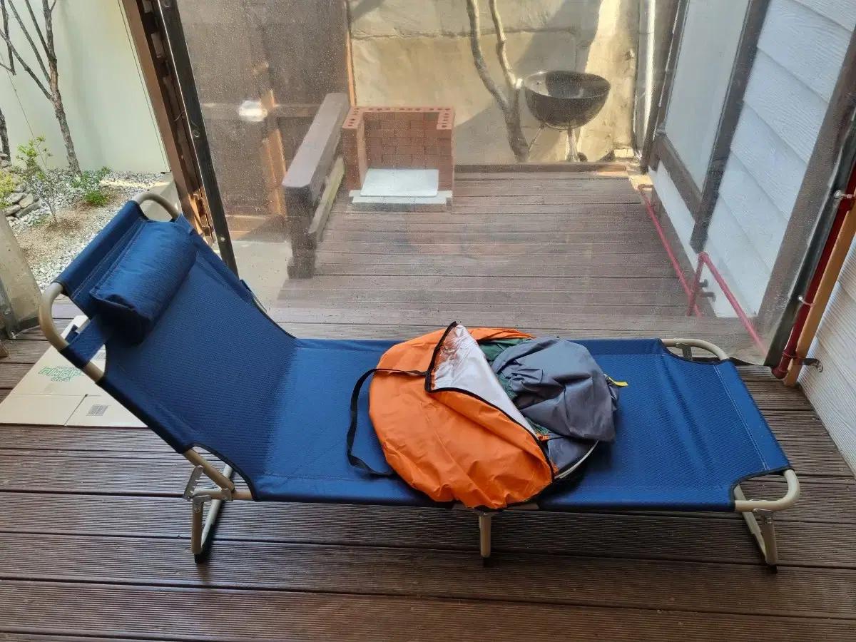 (새거)접이식 침대, 캠핑의자 +1