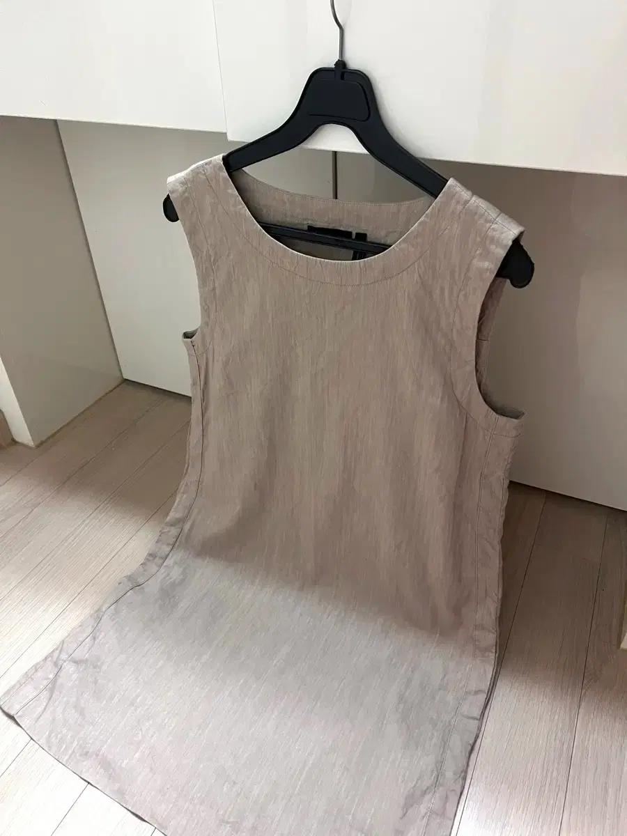 띠어리 THEORY 린넨 스판 원피스 슬리브리스 민소매 여름 나시