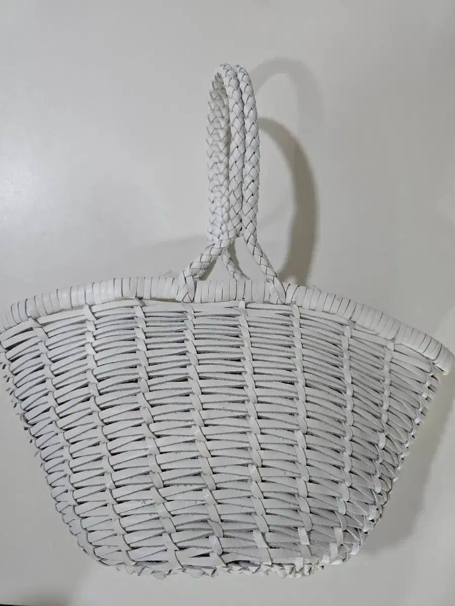 드래곤백  jb basket small white 제인버킨 바구니가죽가방