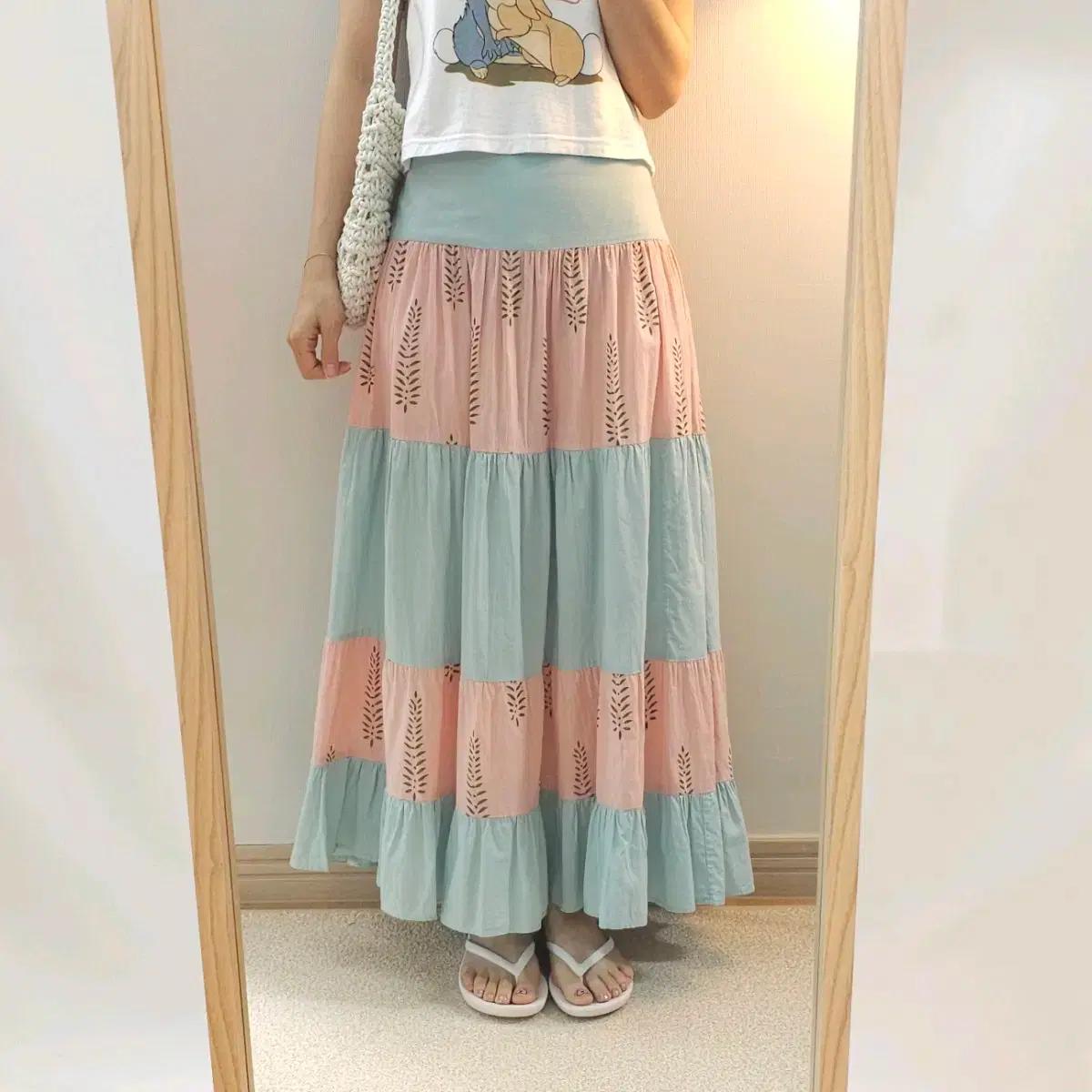 (32)just B 여성 플레어 롱 스커트 E2M2189