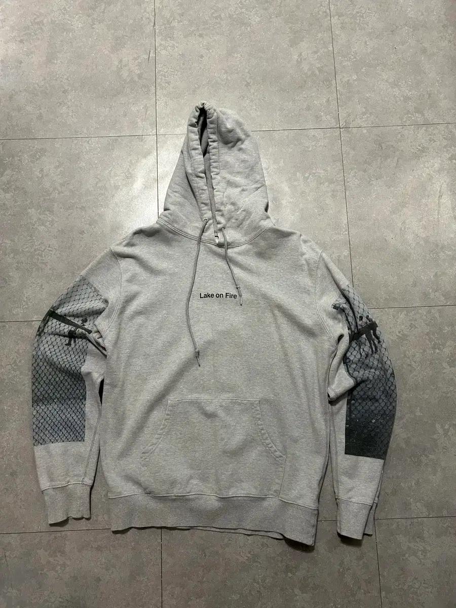 디스이즈네버댓 그레이컬러 헤비코튼 빈티지 스웻 후디 95size