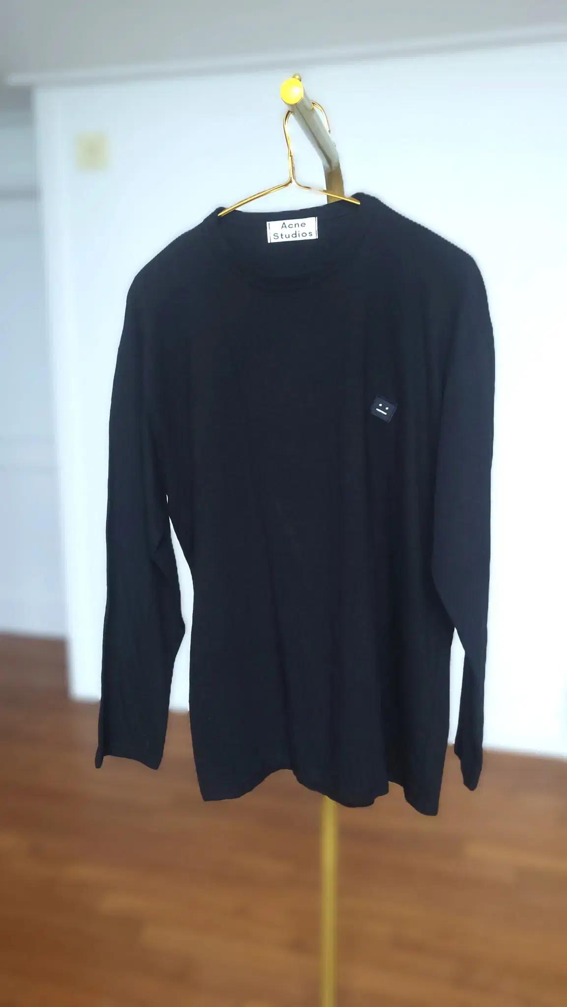 Acne Studios 페이스 로고 긴팔티 블랙(XL-XXL)