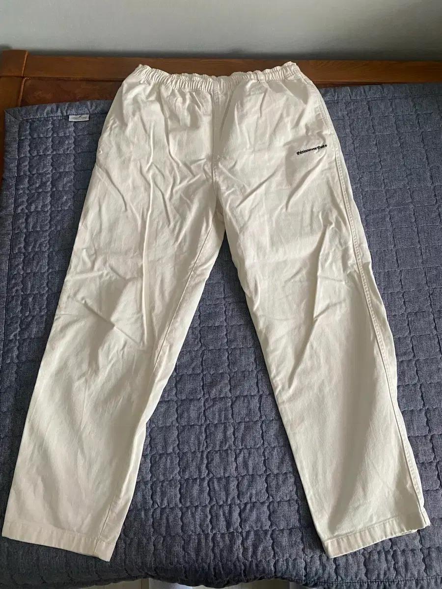 디스이즈네버댓 크림코튼바지 (밴딩) L