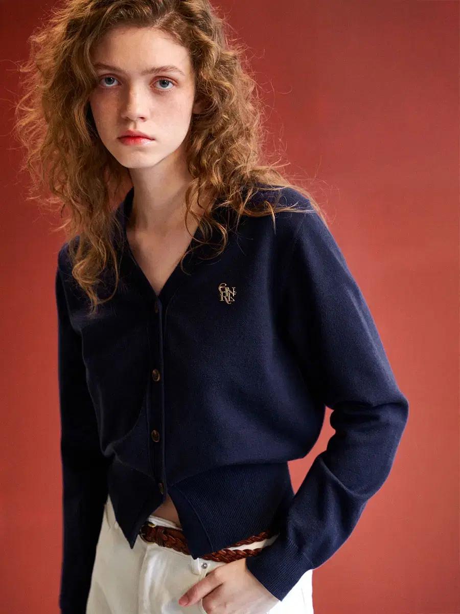 제너럴아이디어 가디건 네이비 S 디자이너브랜드