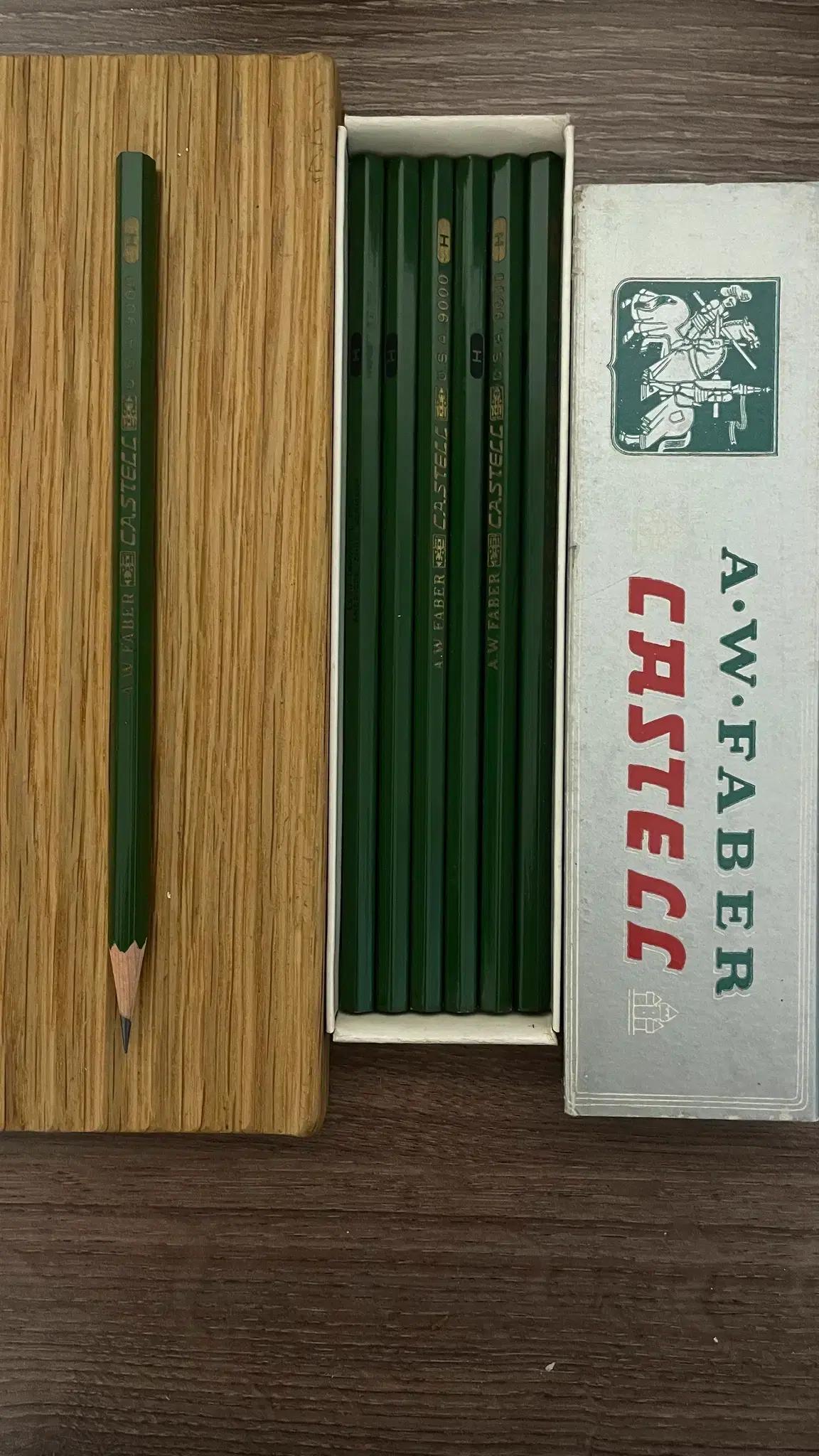 A.W.Faber Castell 9000 (H)경도 파버카스텔연필-6자루