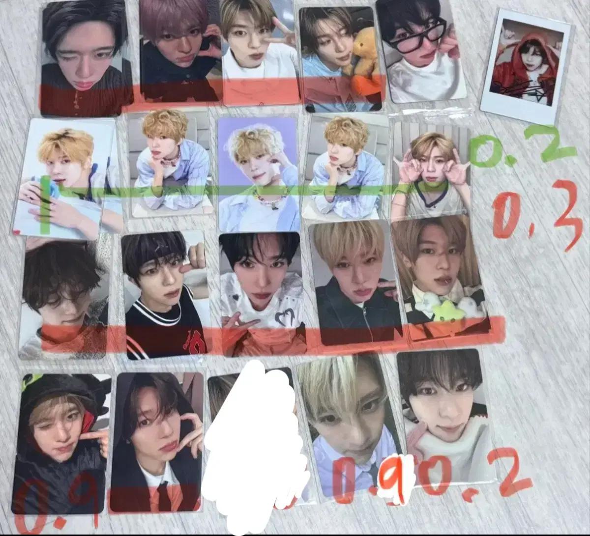 엔시티 위시 시온 팝팝+컬러 쥬얼 미개봉 미공포 포카 세트 스테디 송버드