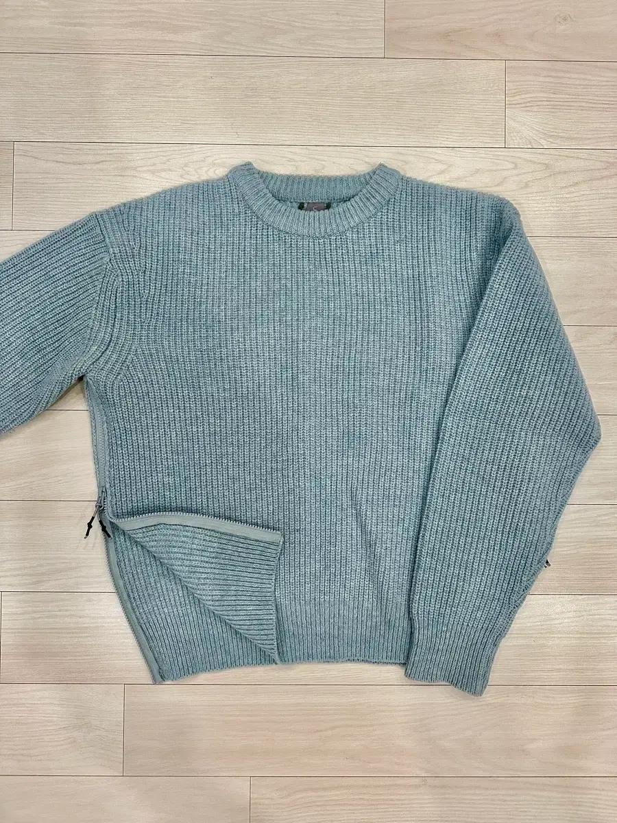 언어펙티드 오버사이즈 크루넥니트 민트멜란지 m