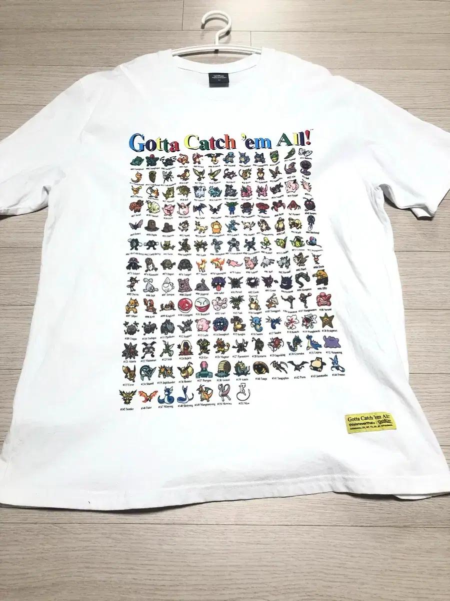 디스이즈네버댓 포켓몬 티셔츠 화이트 L