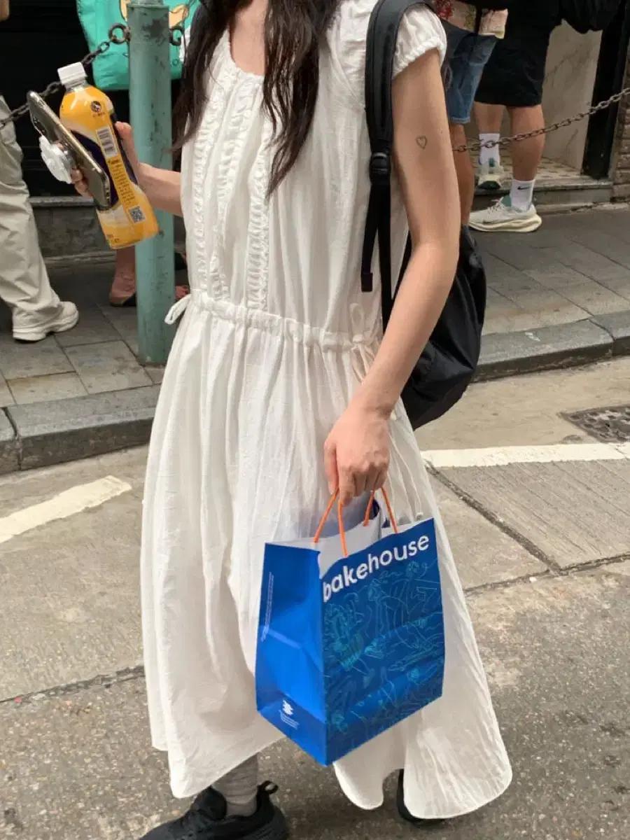 할시온 레이스 프릴 원피스 미닛뮤트 사장님 착용
