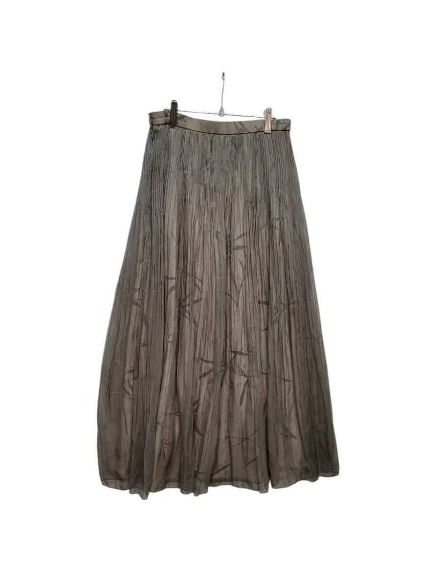 고급브랜드 브라운 여성스럽고 차분한플레어 롱 스커트