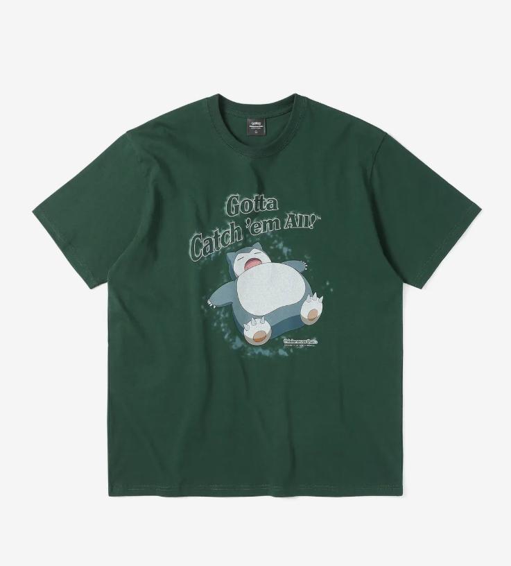 디스이즈네버댓 디네댓 포켓몬 티셔츠 PKM Energy Tee Green
