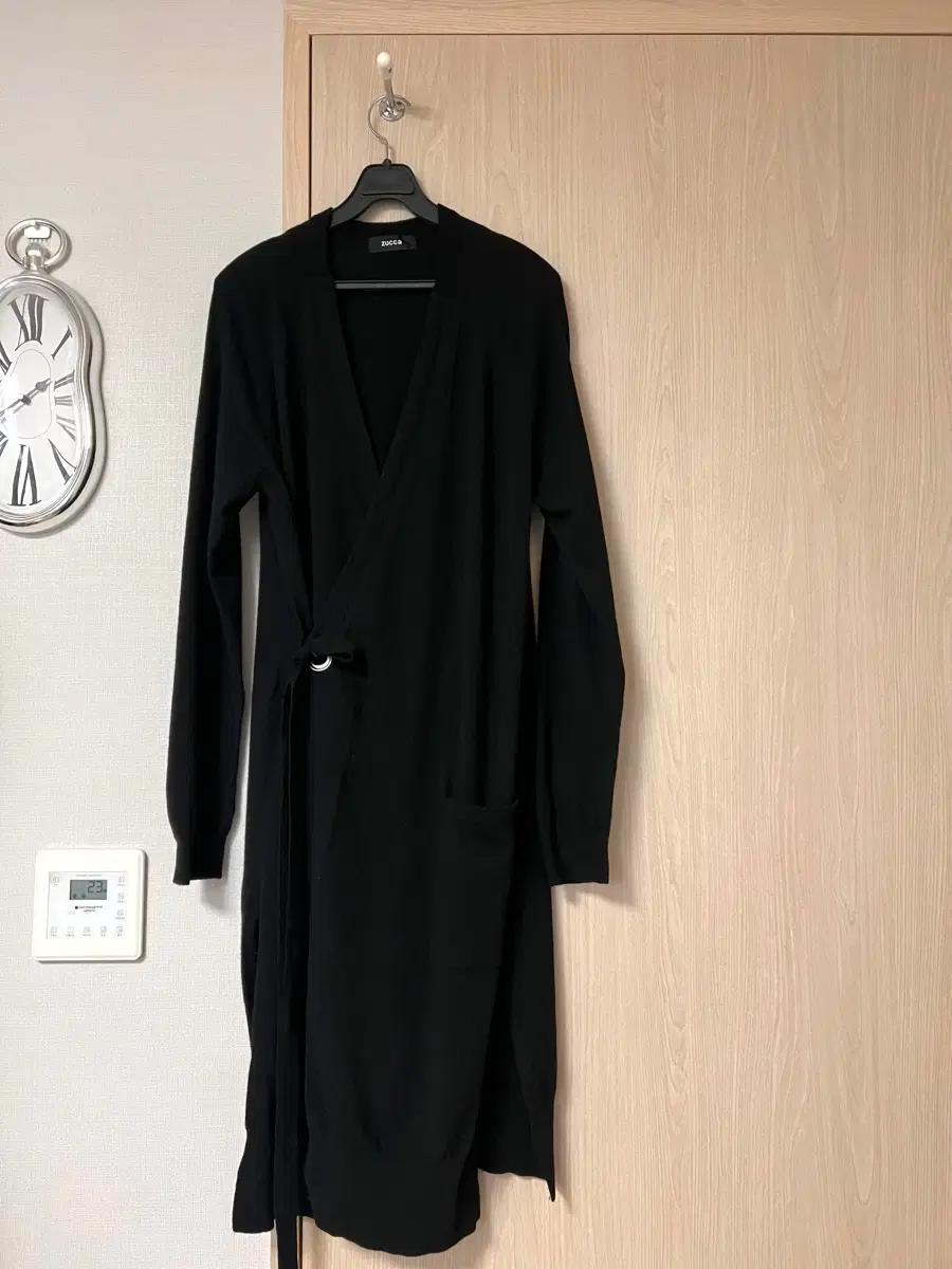 주카 ZUCCA 울 실크 캐시미어 니트 롱 랩 가디건 원피스 브이넥