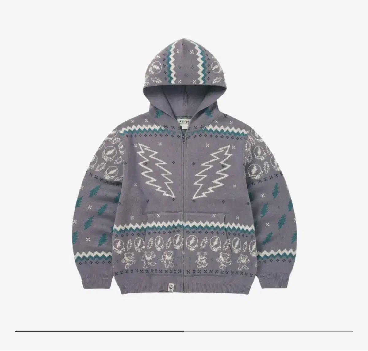 디네뎃 x 그레이트풀 니트집업 라벤더