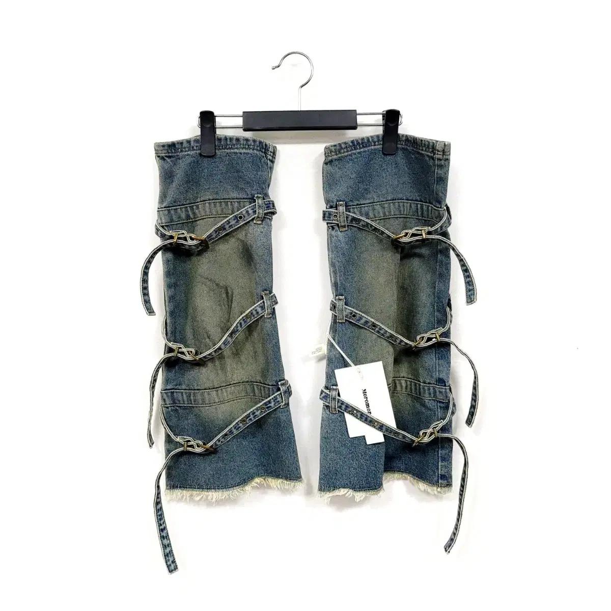 +Moromoro 모로모로 벨트 스트랩데님 레그워머 U641