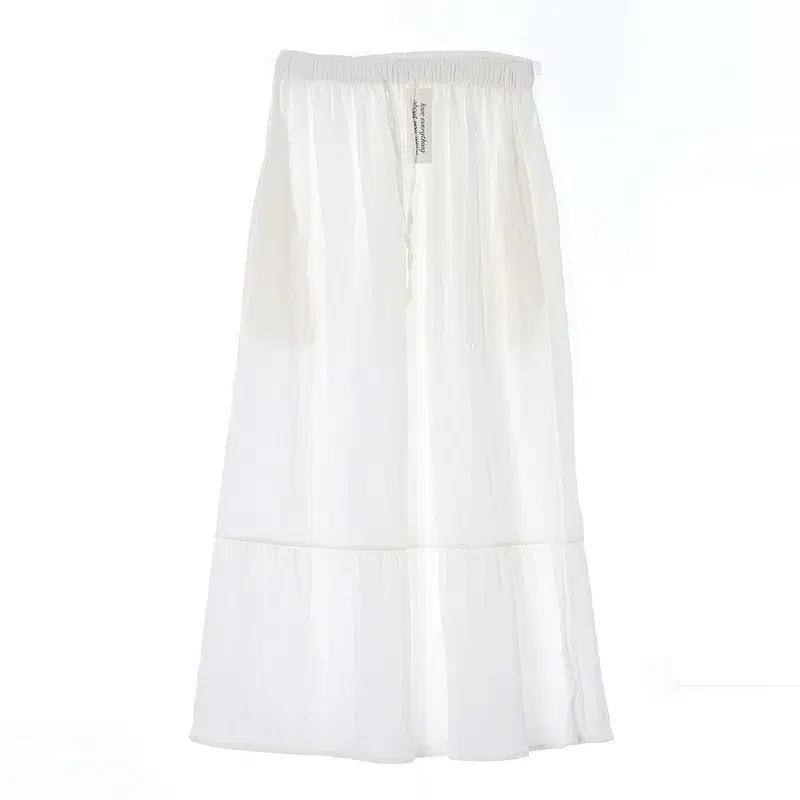 FLATYOU 화이트 롱스커트 | 여 25인치