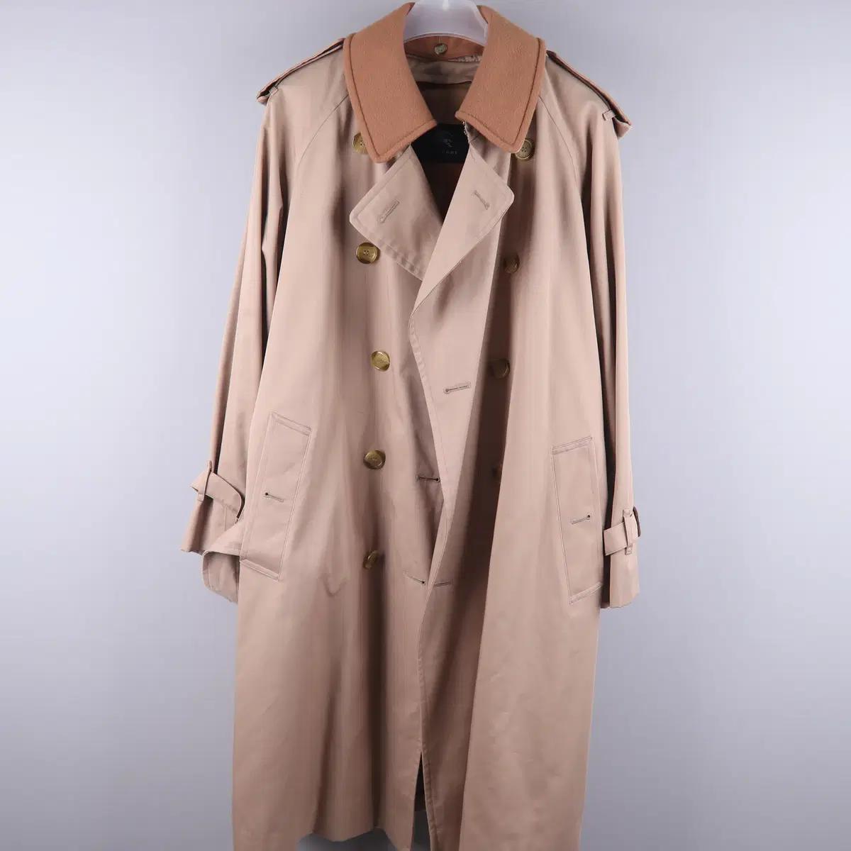 버버리 베이지 코튼 남성 트렌치코트 내피 포함 (40S)