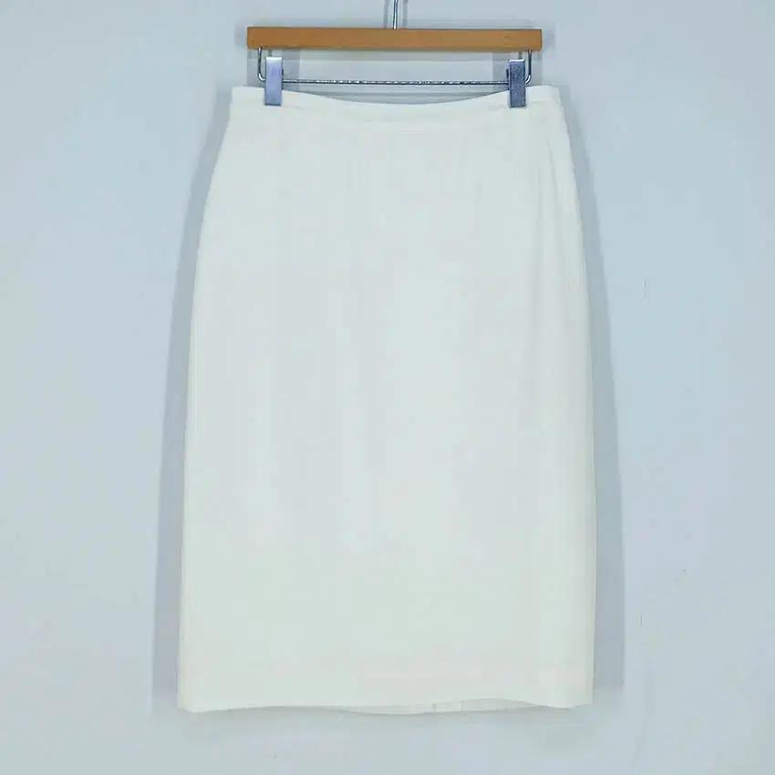 데코 여성 슬림핏 폴리 여름 미디스커트 크림64 (HU39350)