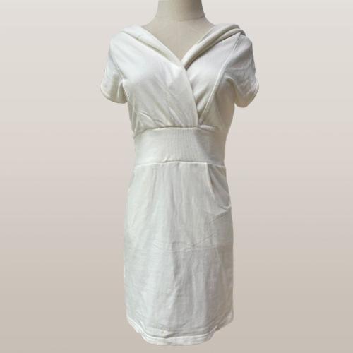 하이웨스트 후드 캐쥬얼 슬림 면 원피스 / 여성 44사이즈