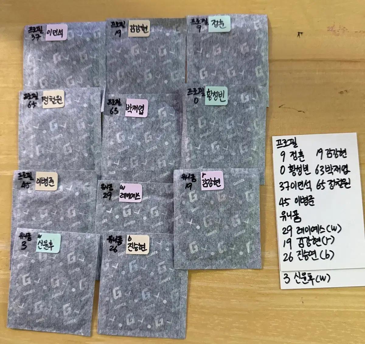 롯데 자이언츠 띠부씰 미개봉 일괄