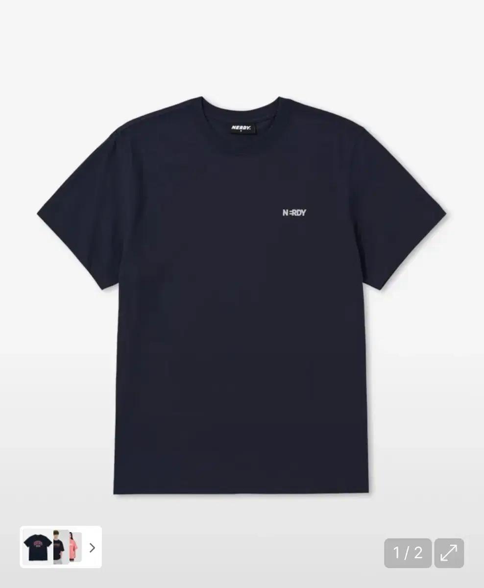 (택달린 새상품) 널디 반팔 티서츠 네이비