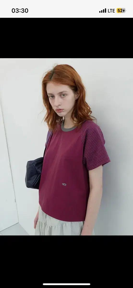 엔조블루스 래글런 스트라이프 티셔츠 (Purple)