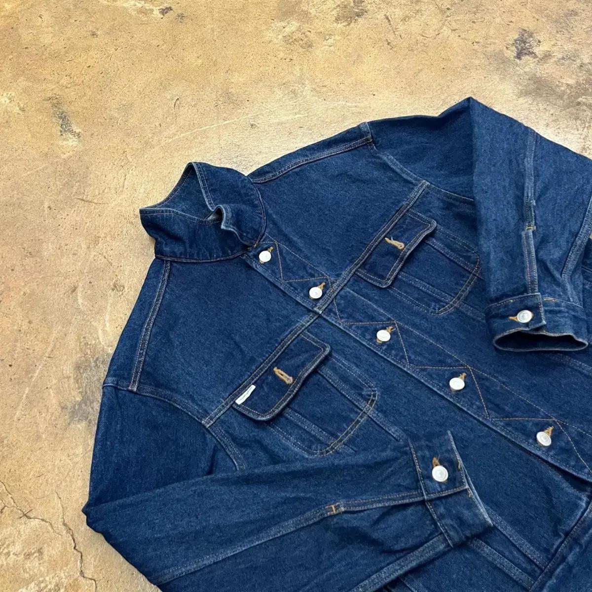 [ 정품/L ] 디스이즈네버댓 프린팅 데님 자켓