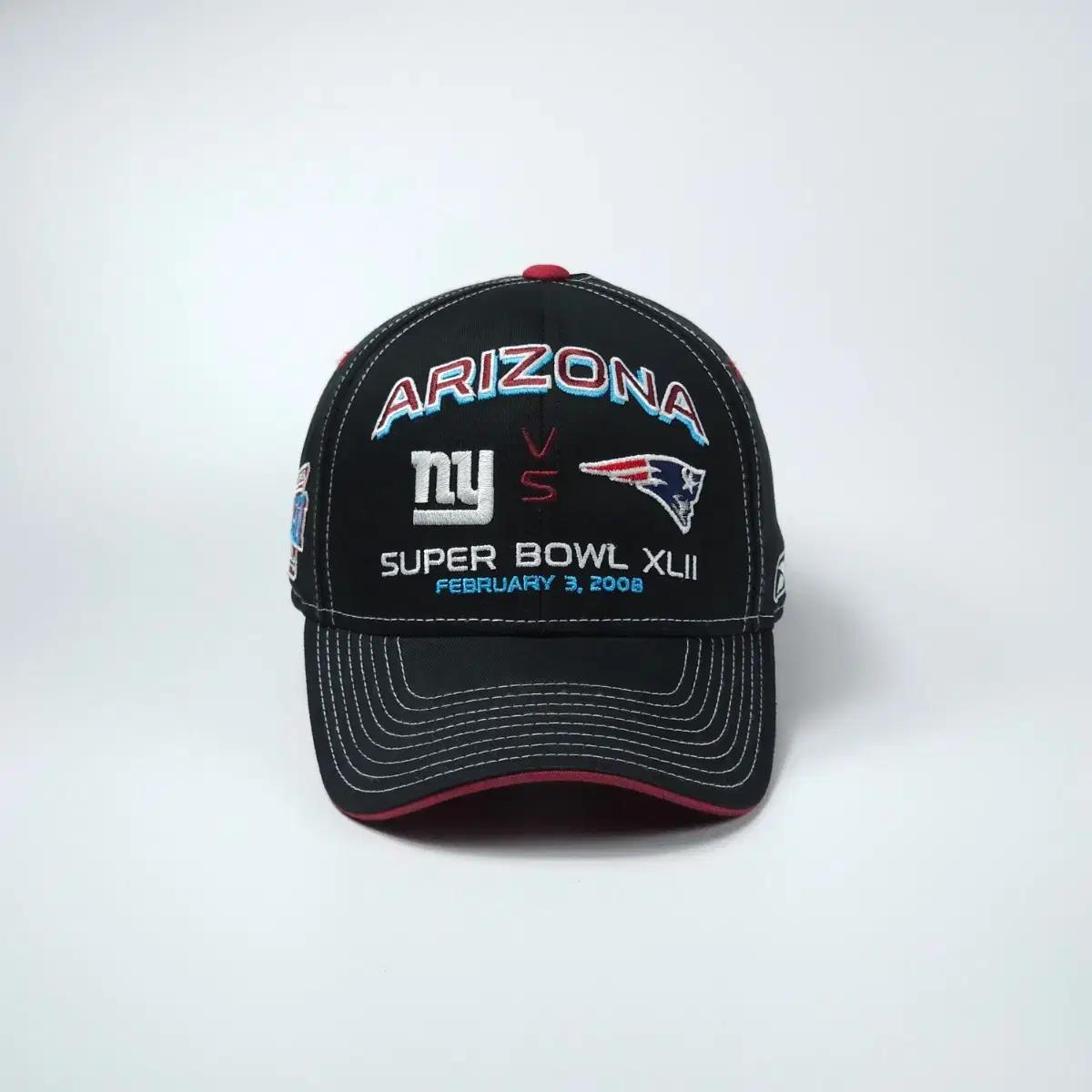 리복 2008 슈퍼볼 XLII 올드빈티지 NFL 볼캡 모자