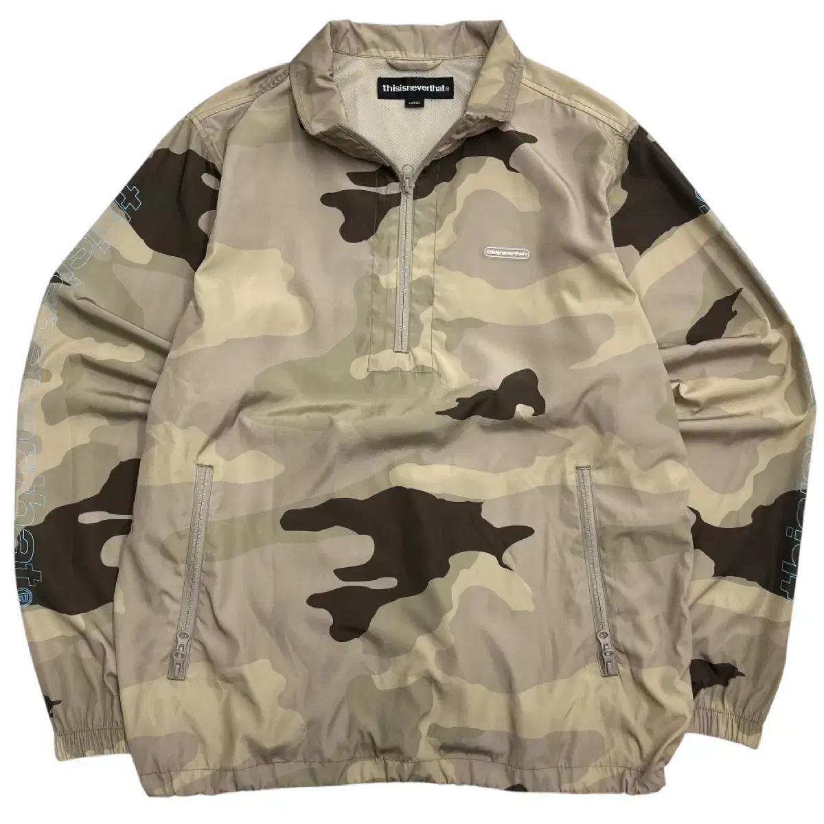 디스이즈네버댓 카모 반집업 바람막이 L
