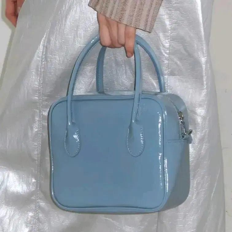 Square bento bag Dusty blue