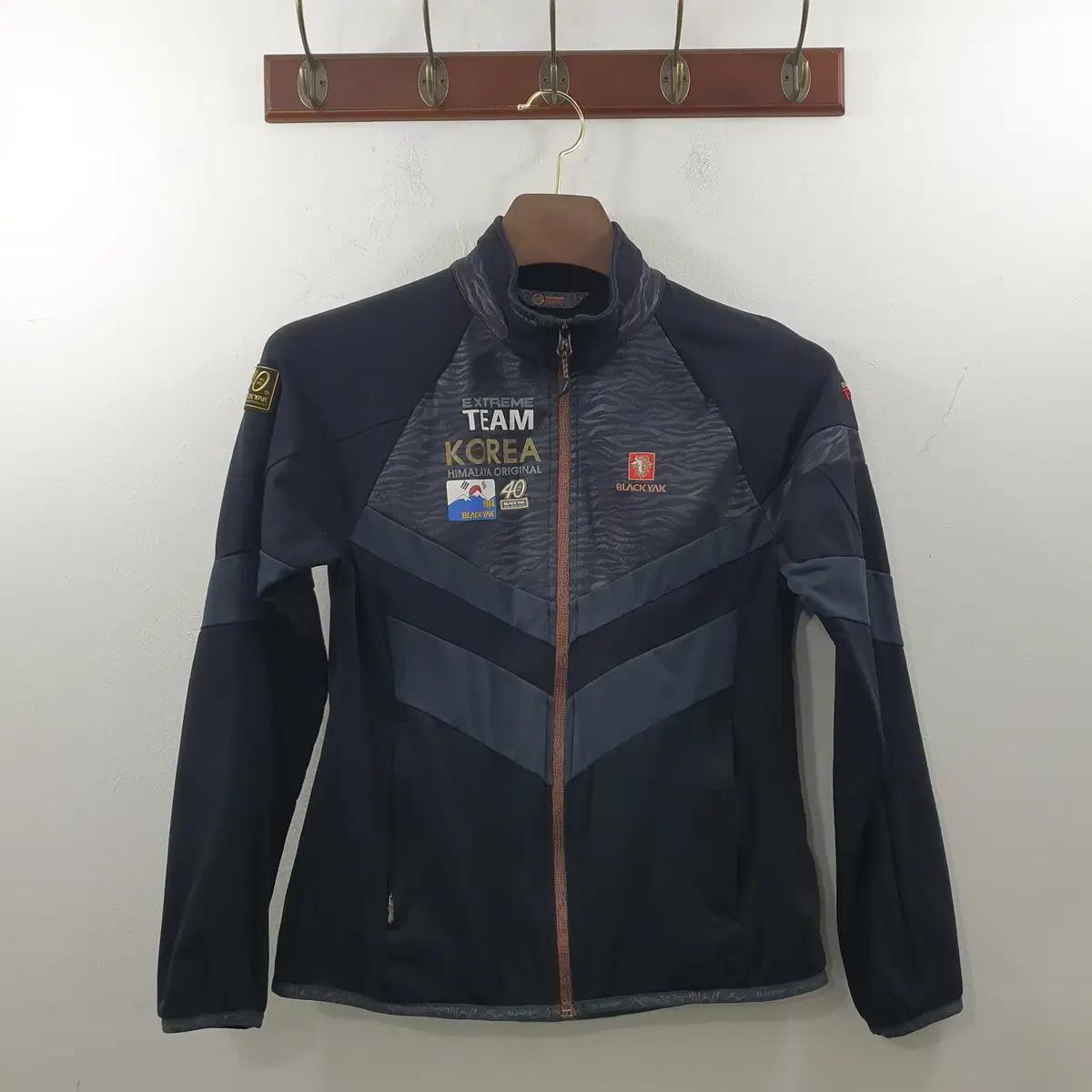 90 블랙야크 여성 블랙 데일리 집업 기모 자켓