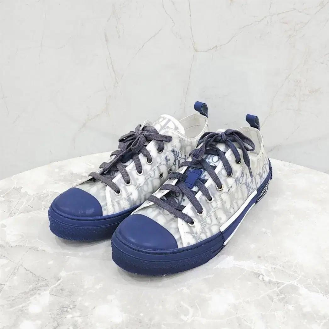 45 / 디올 네이비 오블리크 B23 스니커즈