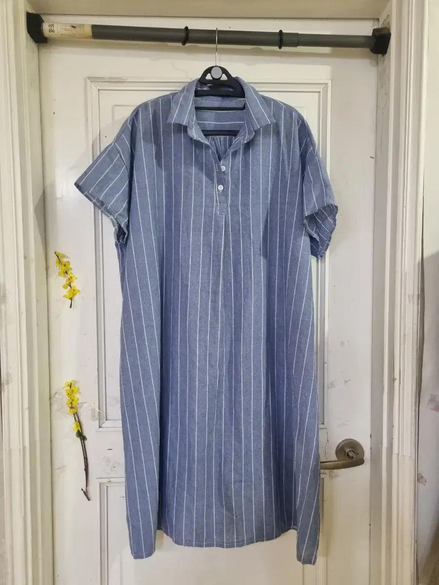 빅사이즈 시원한 여름. 린넨 면 롱원피스. 깨끗해요. 가슴69