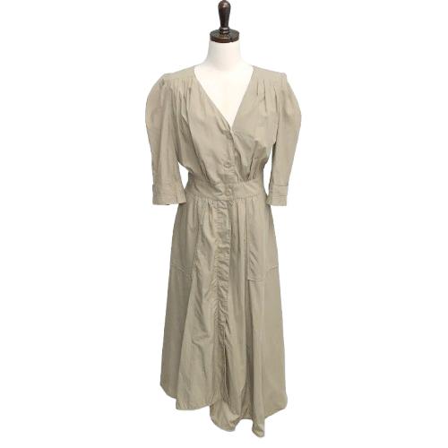 시스템 퍼프 슬리브 턱 원피스/여성66/칠팔구제