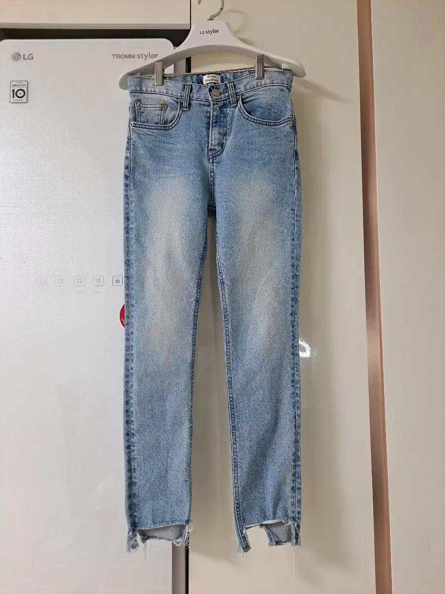 아크네스튜디오 - 컷아웃 연청 데님 진 26