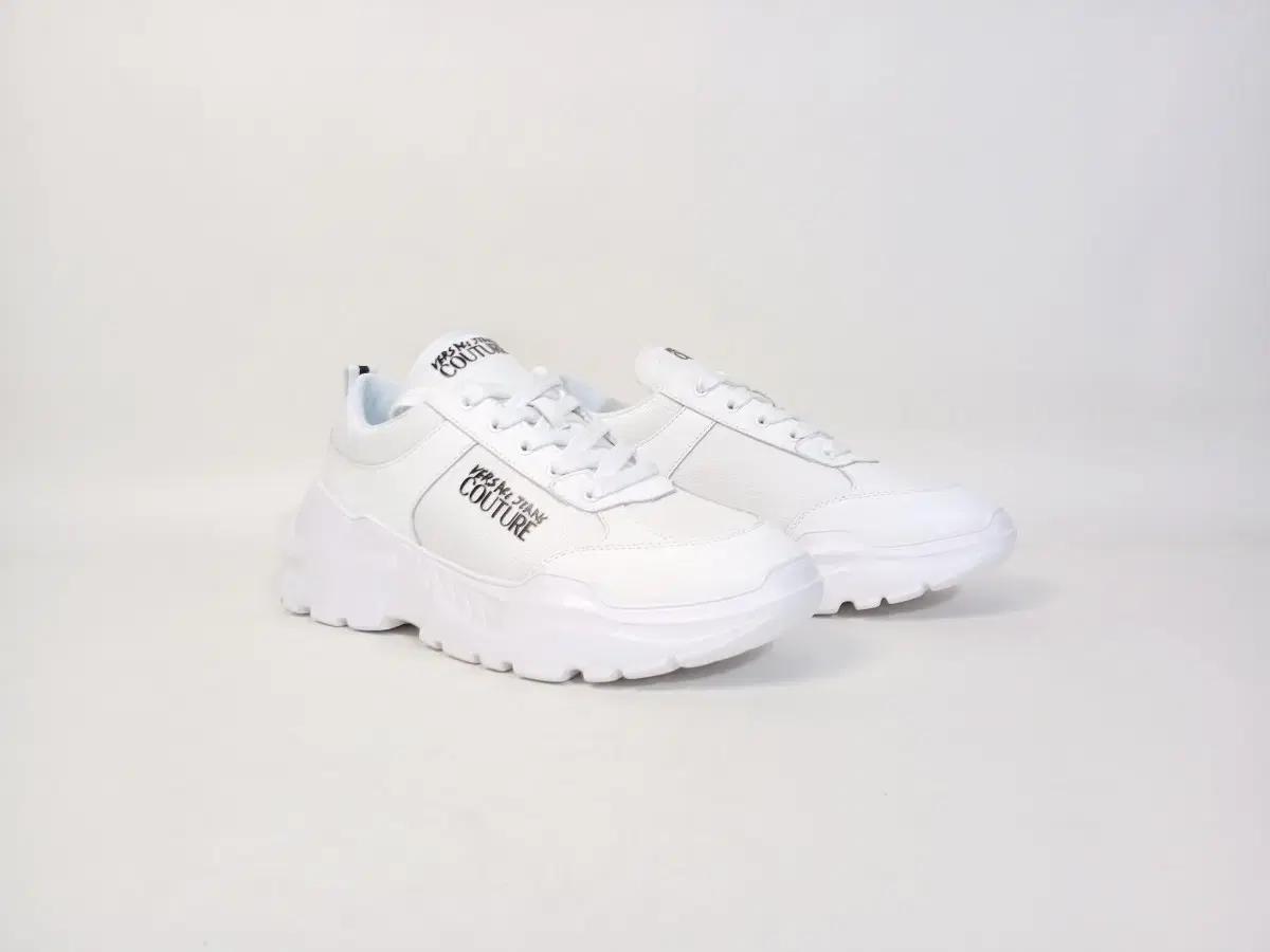 베르사체진스 스피드트랙 흰색 가죽/나일론 남성 스니커즈