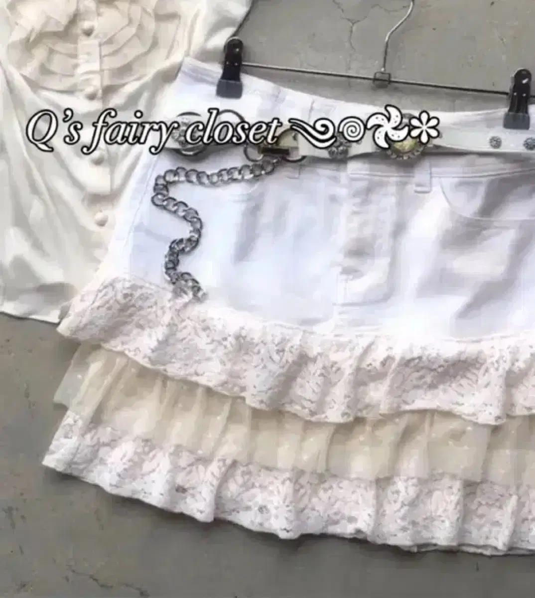 페어리코디세트 레이스캉캉치마 페어리가디건 샵오공이파우닝큐빈티지 일본빈티지