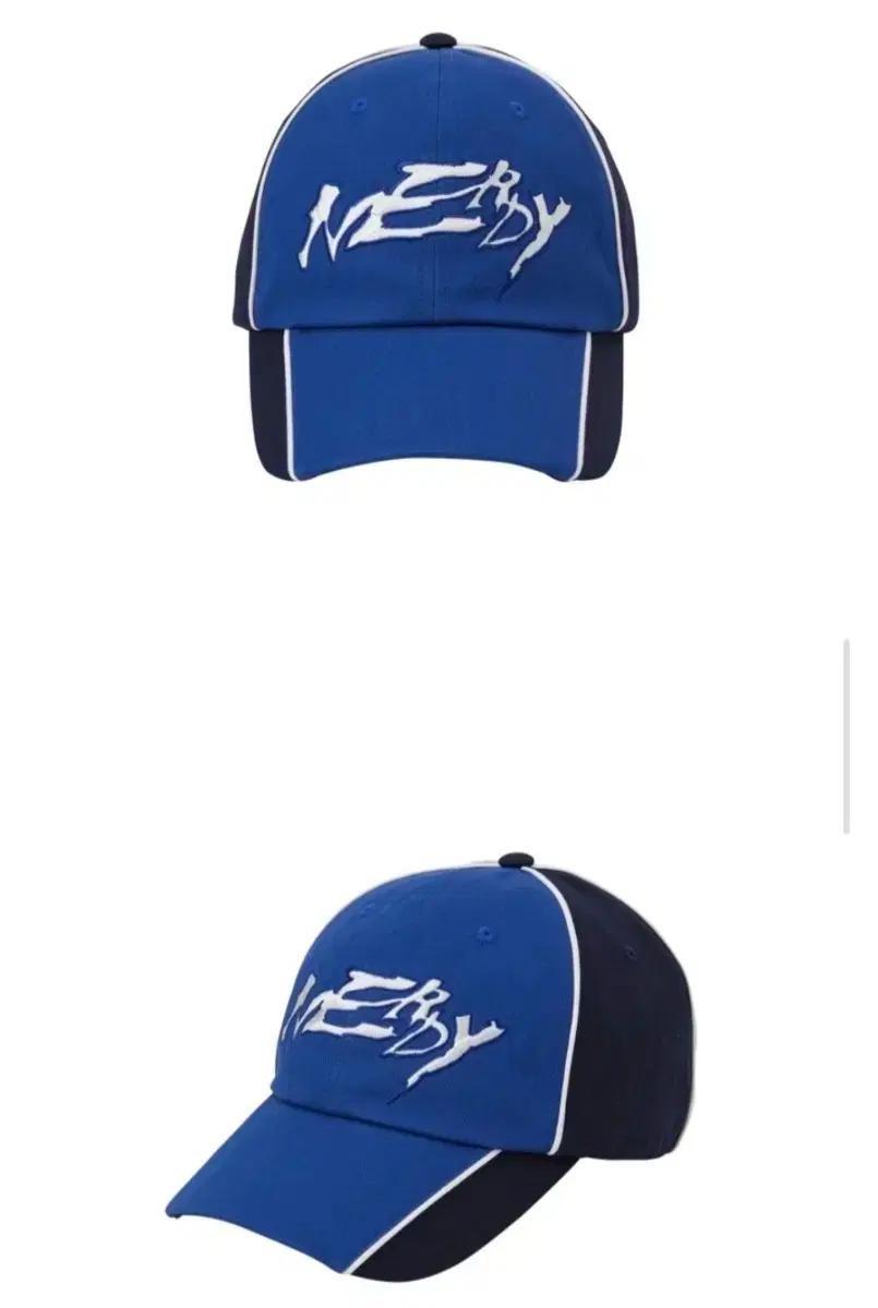 널디 NERDY 컬러 블락 볼캡 블루 미개봉 새상품