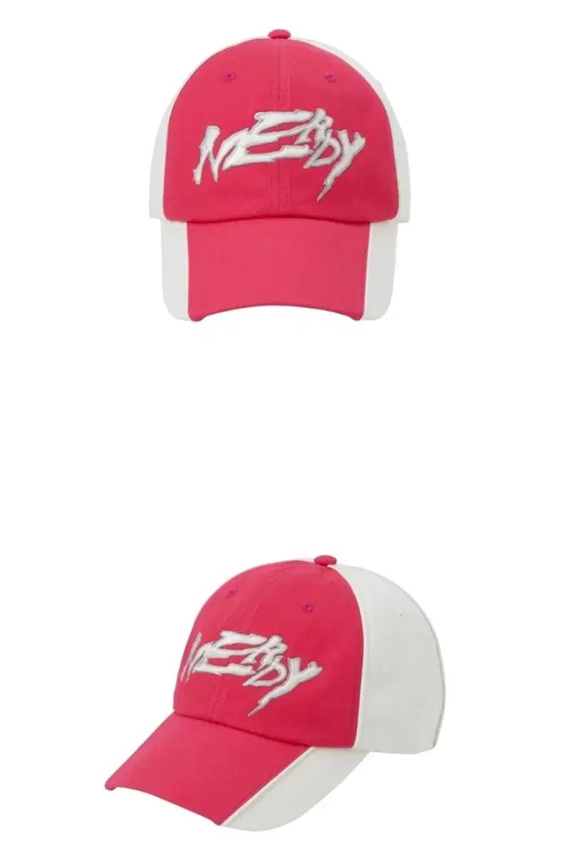 널디 NERDY 컬러 블락 볼캡 핫 핑크 미개봉 새상품