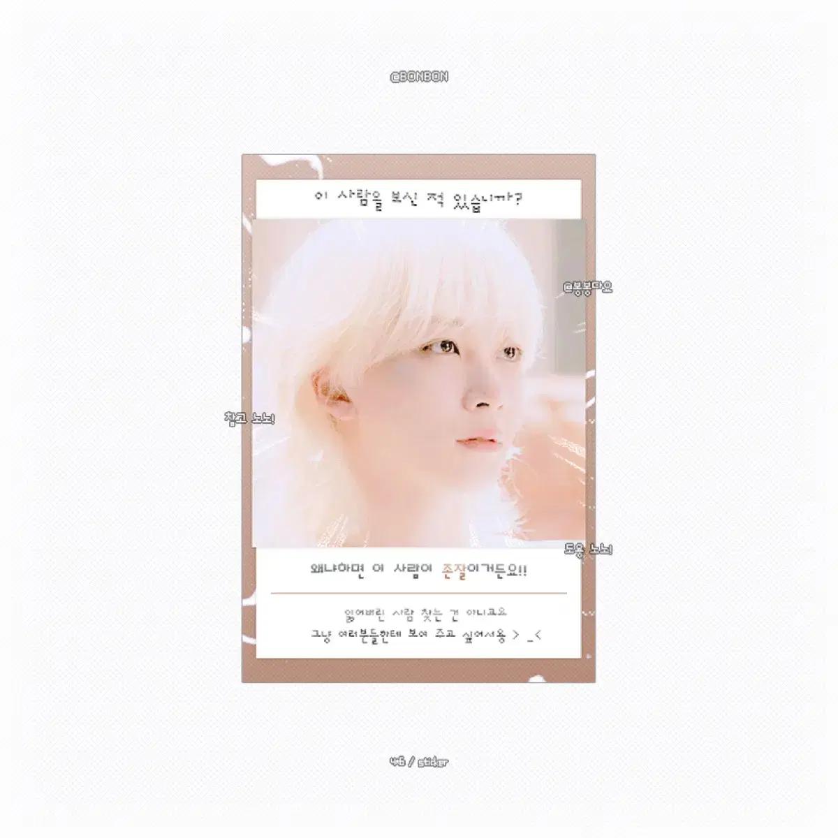 세븐틴 정한 비공굿 도무송 스티커