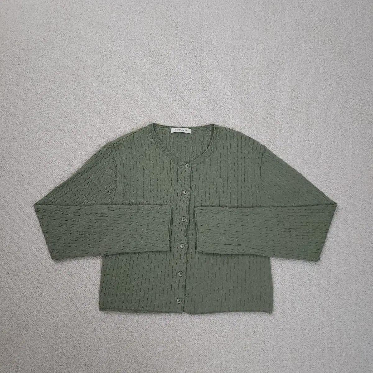 (F)슬로우앤드 여성 케이블 니트 꽈배기 가디건 봄/가을 J13M1011