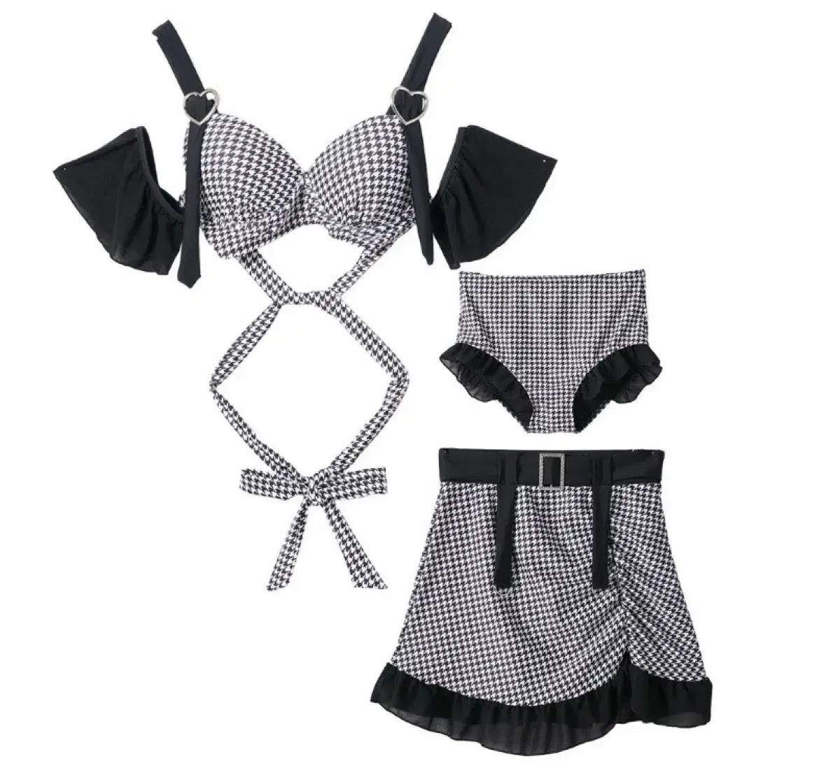 디어마이러브 디마럽 하트 버클 셔링 수영복 L