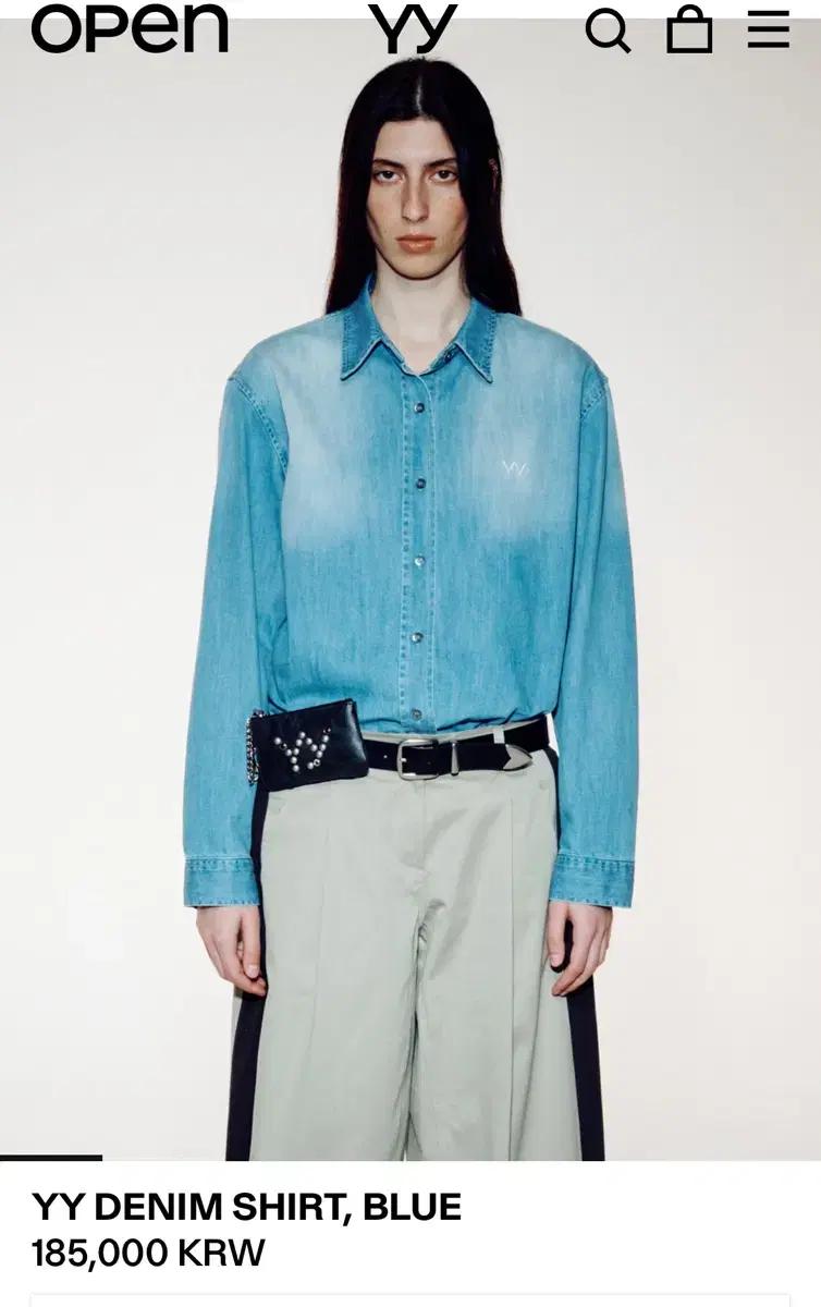 Open yy denim shirts 데님 셔츠
