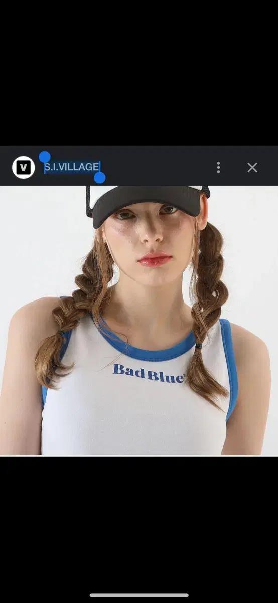 배드블루 로고 슬리브리스