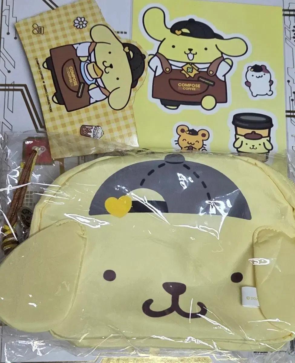 폼폼푸린 파우치 컵홀더 스티커