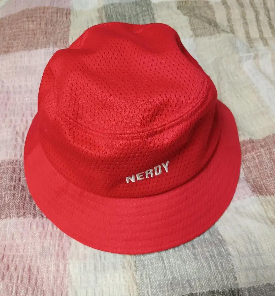 널디 메쉬 버킷햇 레드 M