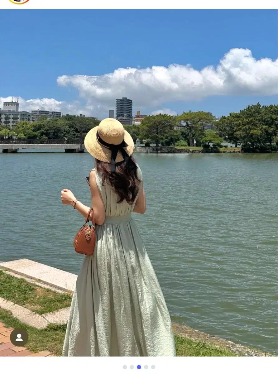 여름 휴양지원피스 판매 민트 컬러 프리사이즈