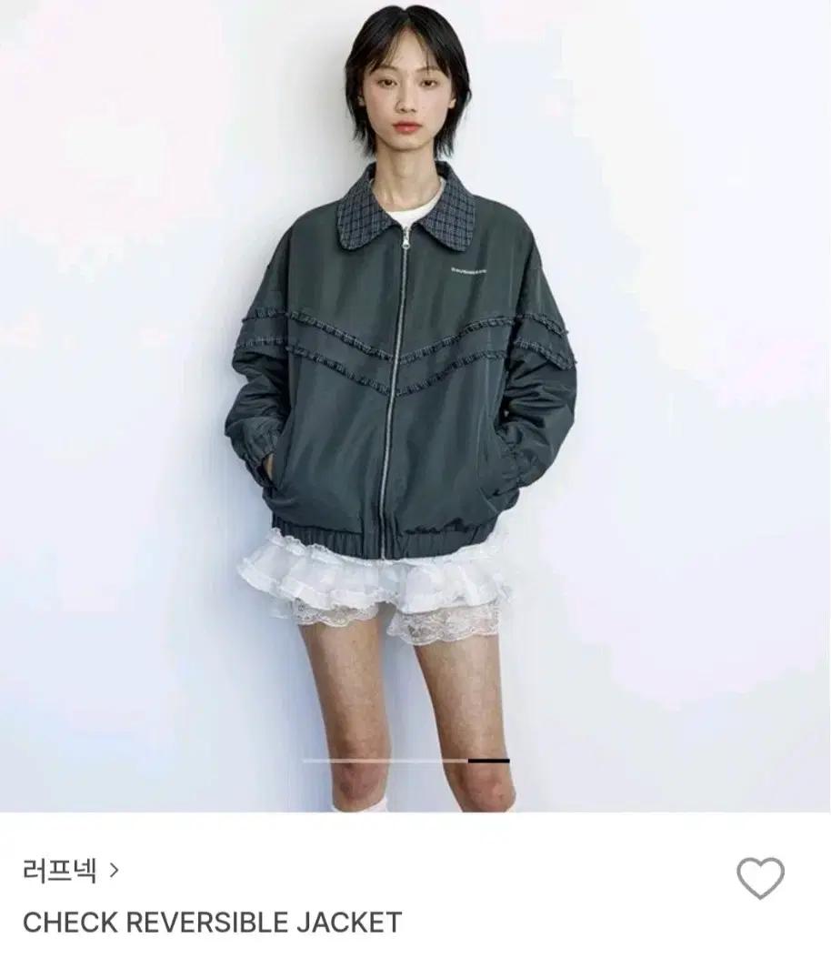 (새상품)러프넥 체크 리버시블 자켓