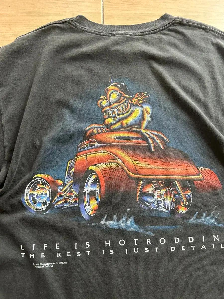 90s OILY SHIRTS hot road Tee